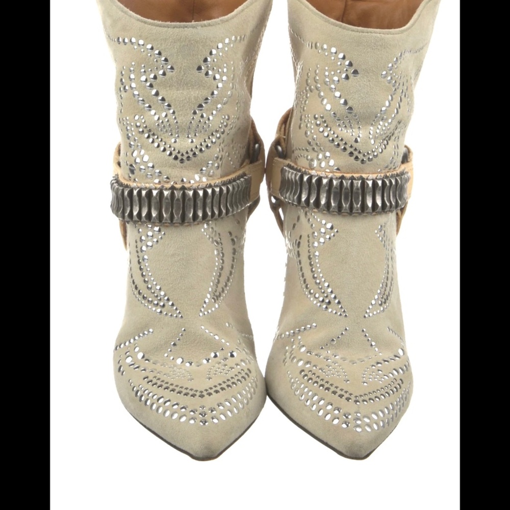 ISABEL MARANT MILWAUKEE Suede studded Boots, Size: FR 37 - Picture 4 of 7